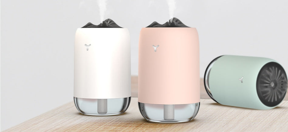 USB Gece Lambalı Mini Klima & Aroma Difüzör – 3 Renkli Sessiz Nemlendirici