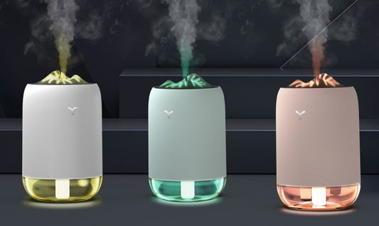 USB Gece Lambalı Mini Klima & Aroma Difüzör – 3 Renkli Sessiz Nemlendirici