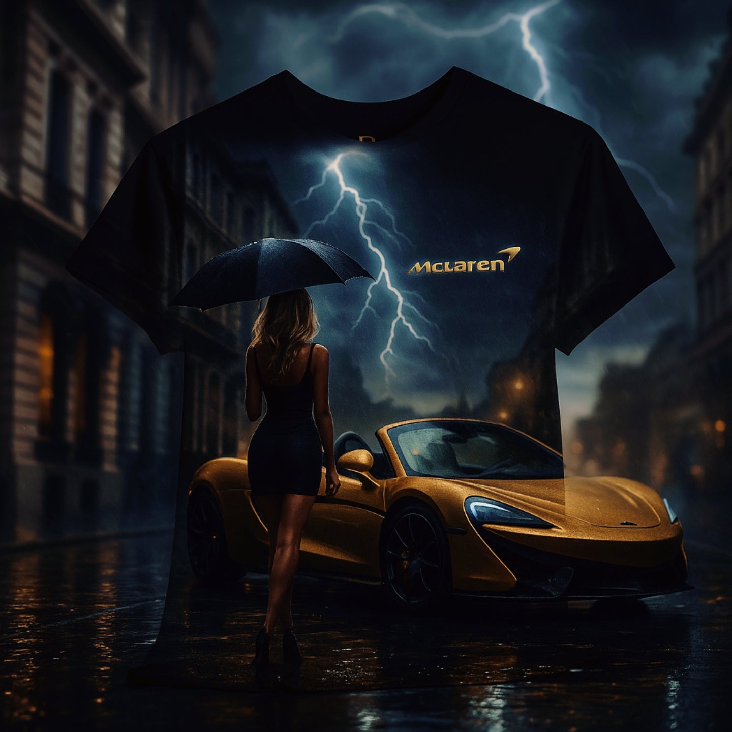 Driven Luxury: Gold Noir Edition — Aerodynamic Discipline