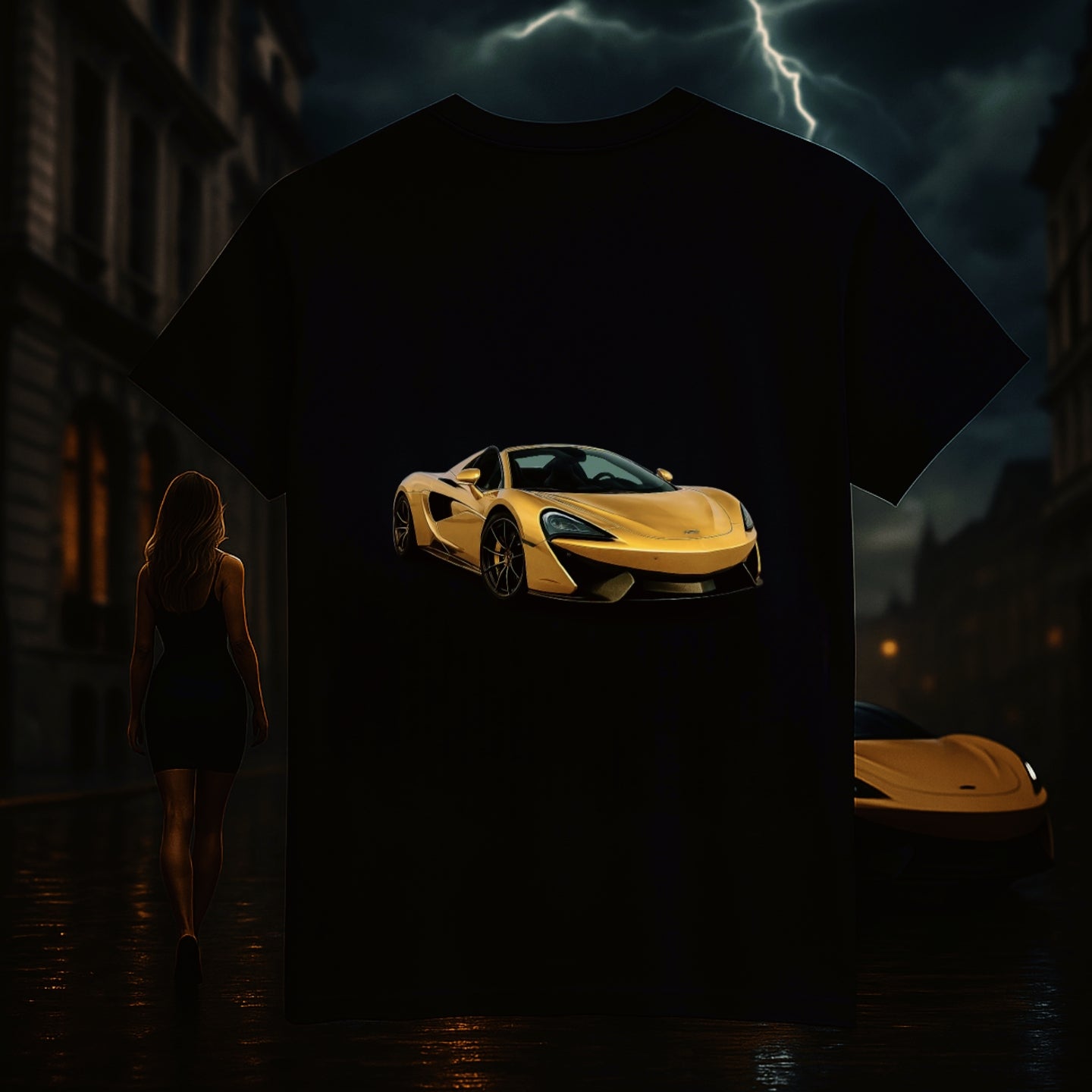 Driven Luxury: Gold Noir Edition — Aerodynamic Discipline