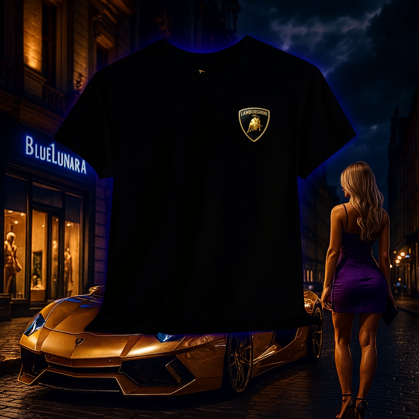 Driven Luxury: Gold Noir Edition — Unleashed Power